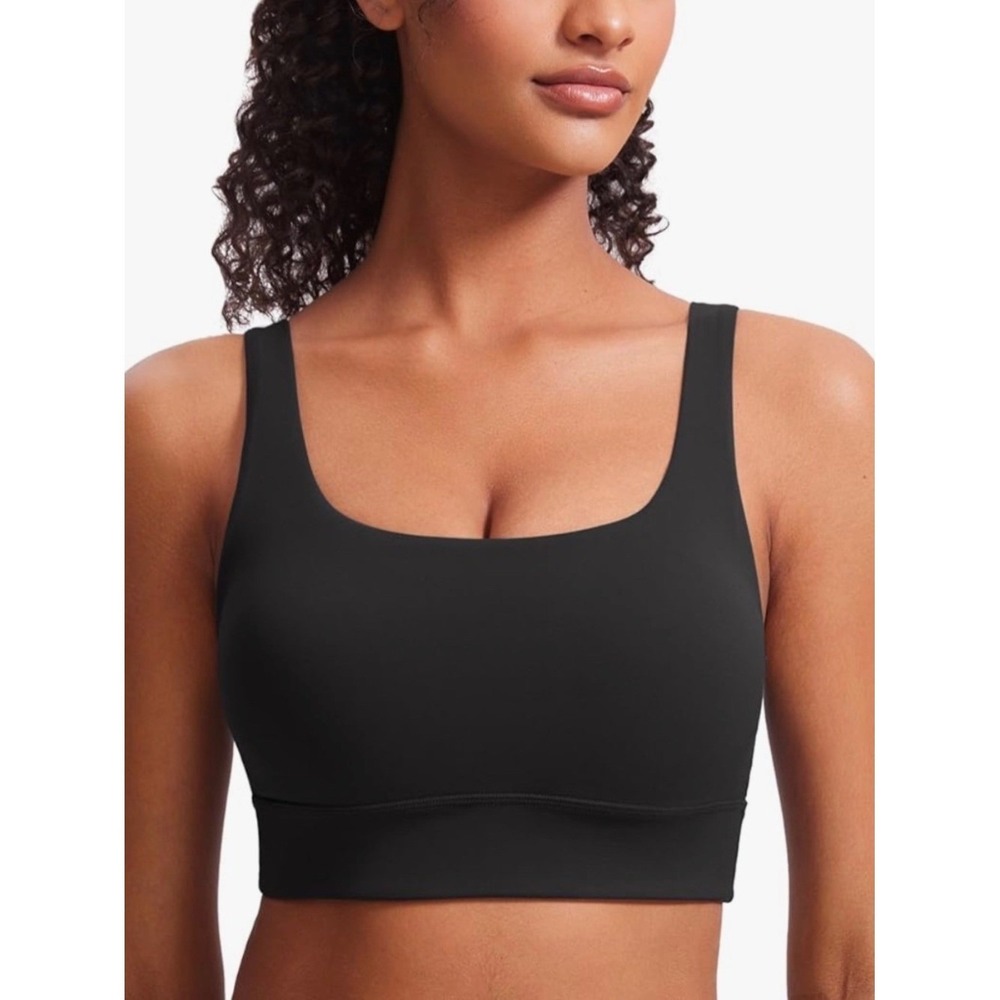 NWT CRZ YOGA Butterluxe U Back Longline Sports Bras for Women - Scoop Neck F78